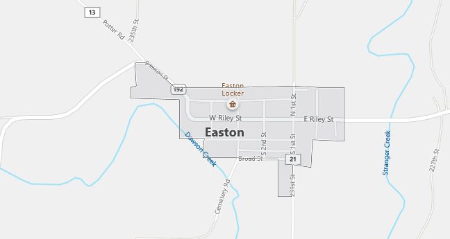 Map of Easton, KS