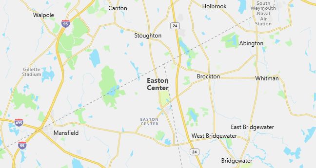 Map of Easton, MA