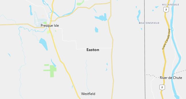 Map of Easton, ME