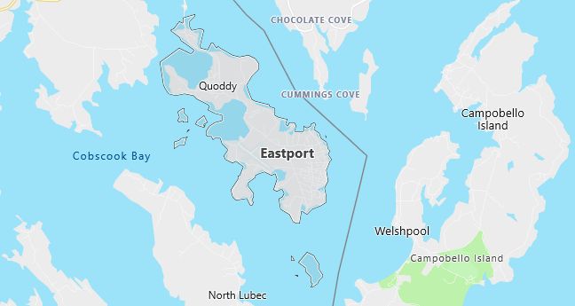 Map of Eastport, ME