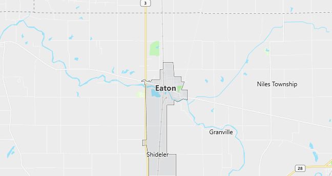 Map of Eaton, IN