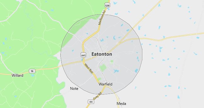 Map of Eatonton, GA