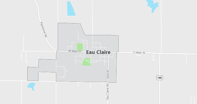 Map of Eau Claire, MI