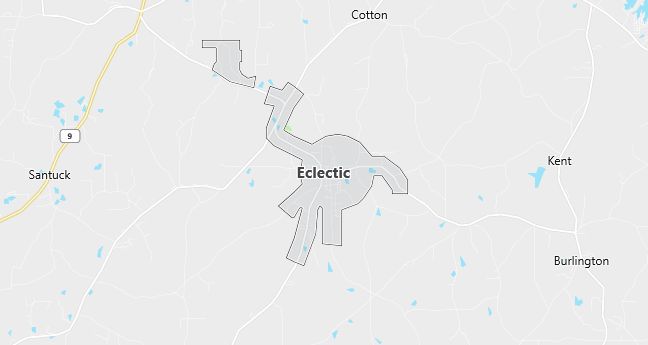 Map of Eclectic, AL