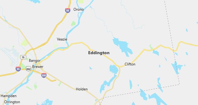 Map of Eddington, ME