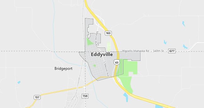 Map of Eddyville, IA