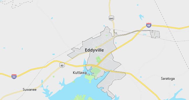 Map of Eddyville, KY