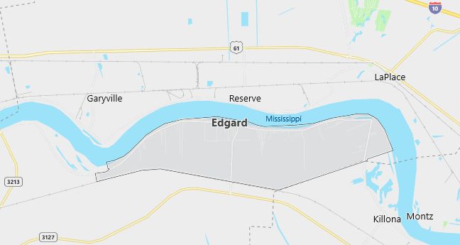 Map of Edgard, LA