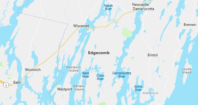 Map of Edgecomb, ME