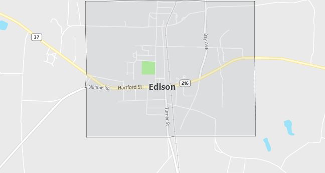 Map of Edison, GA