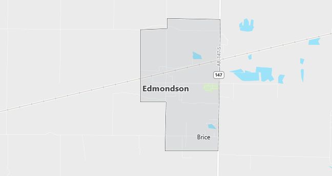 Map of Edmondson, AR