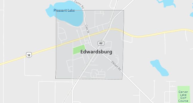 Map of Edwardsburg, MI