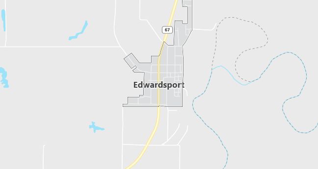 Map of Edwardsport, IN