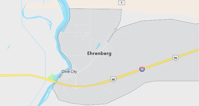 Map of Ehrenberg, AZ