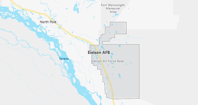 Map of Eielson Afb, AK