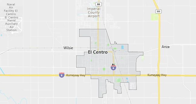 Map of El Centro, CA