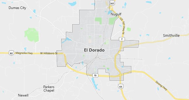 Map of El Dorado, AR