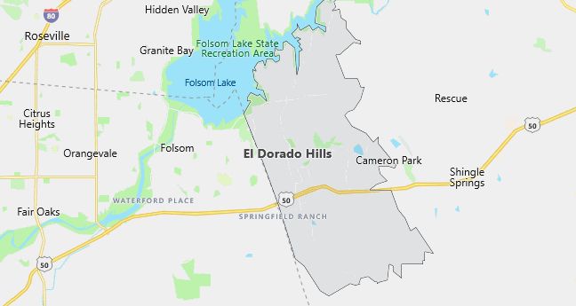 Map of El Dorado Hills, CA