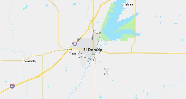 Map of El Dorado, KS