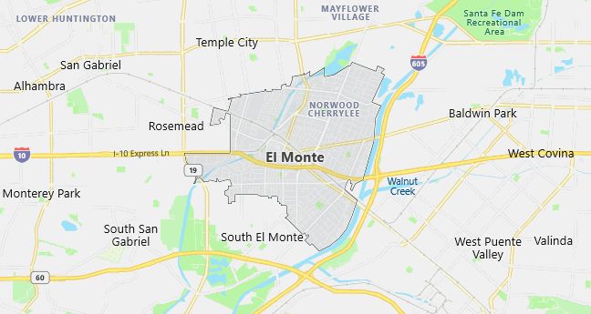 Map of El Monte, CA