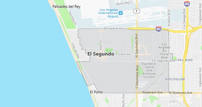 Map of El Segundo, CA