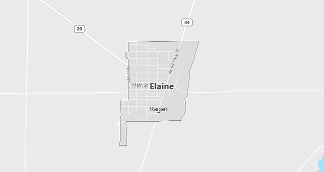 Map of Elaine, AR