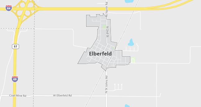 Map of Elberfeld, IN