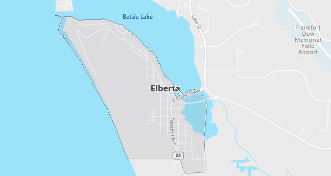 Map of Elberta, MI