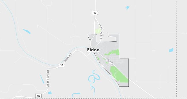 Map of Eldon, IA