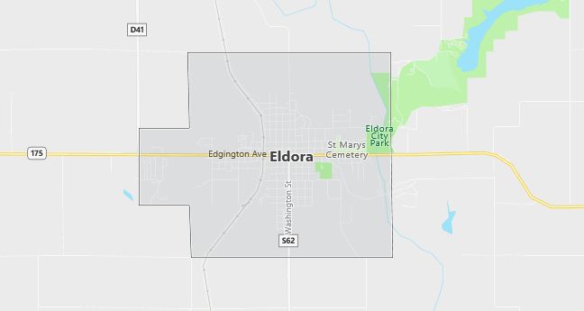 Map of Eldora, IA