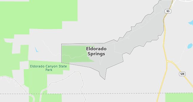 Map of Eldorado Springs, CO