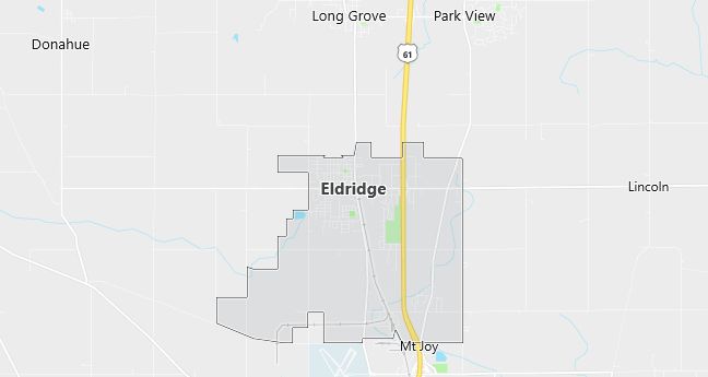 Map of Eldridge, IA