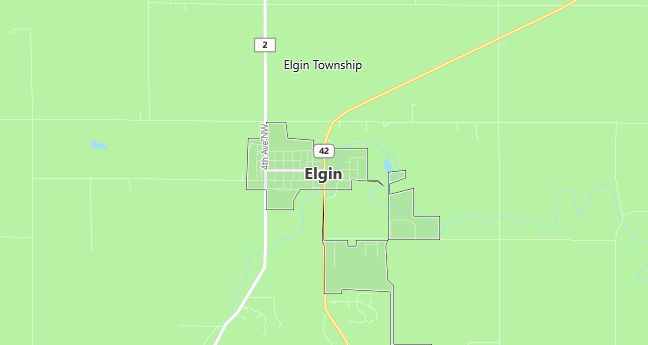 Map of Elgin, MN