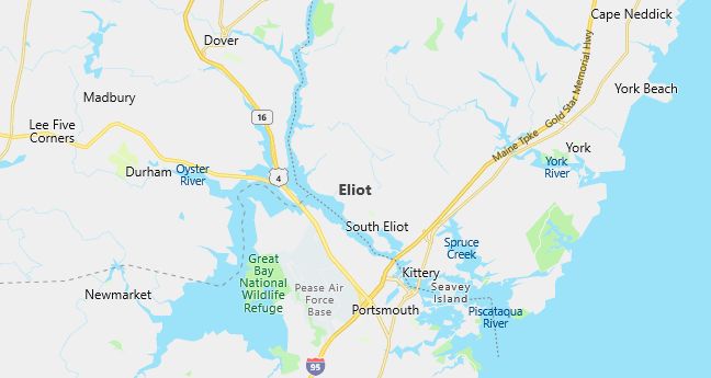 Map of Eliot, ME