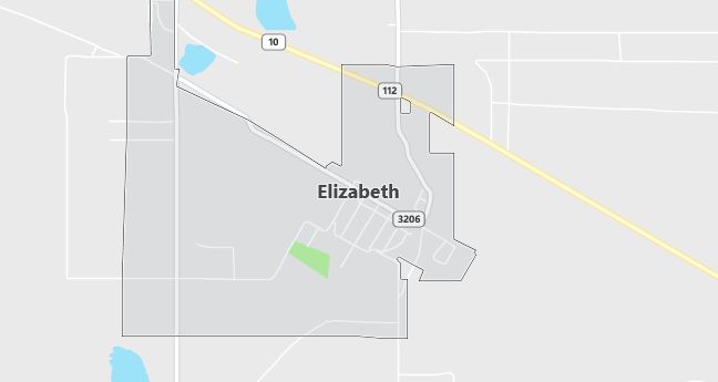 Map of Elizabeth, LA