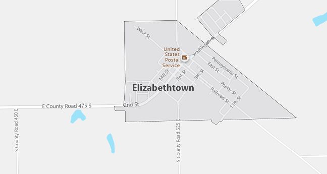 Map of Elizabethtown, IN