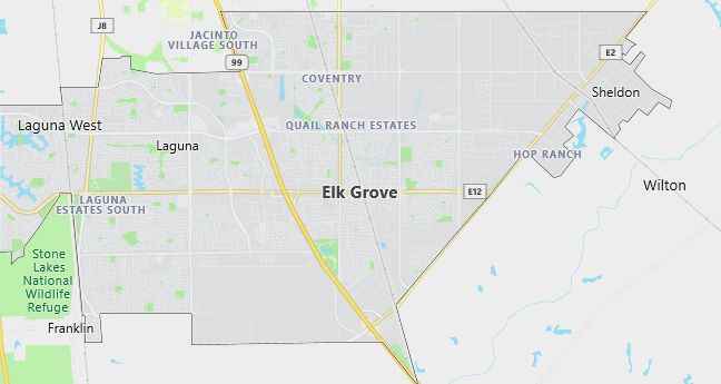 Map of Elk Grove, CA