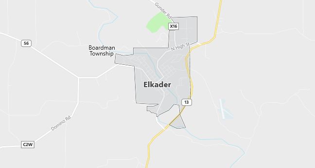 Map of Elkader, IA