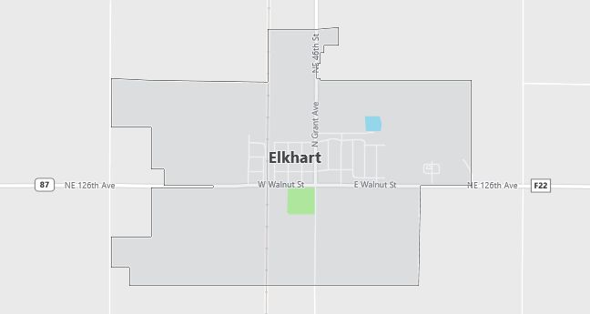 Map of Elkhart, IA