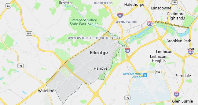 Map of Elkridge, MD