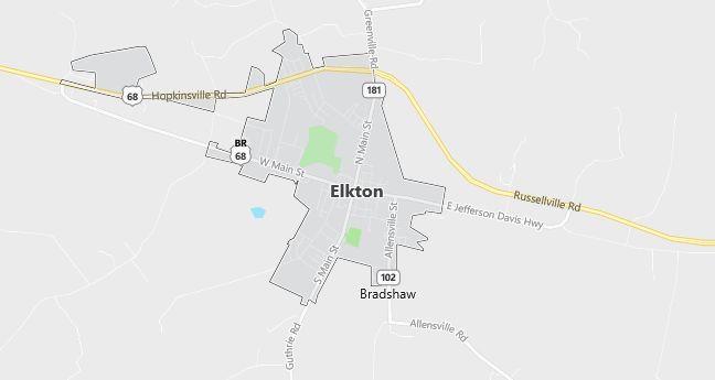 Map of Elkton, KY