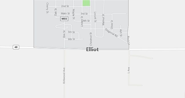 Map of Elliott, IA