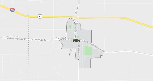 Map of Ellis, KS