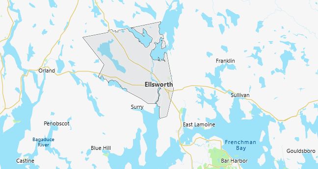 Map of Ellsworth, ME