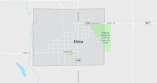 Map of Elma, IA