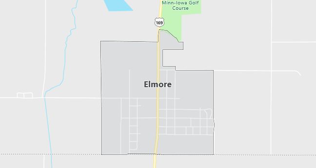 Map of Elmore, MN