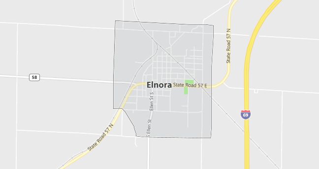 Map of Elnora, IN