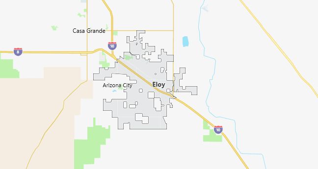 Map of Eloy, AZ