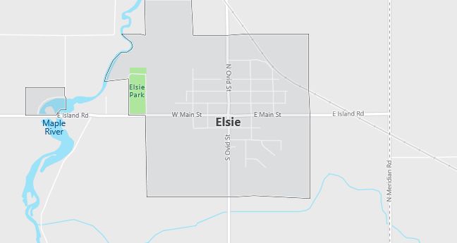 Map of Elsie, MI