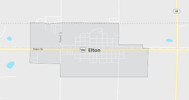 Map of Elton, LA